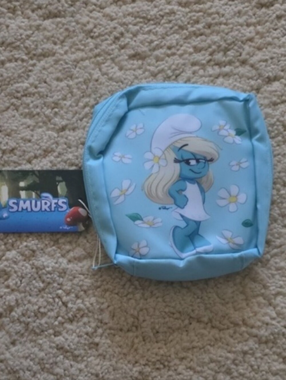 ποΈSmurfette Cosmetic Pouch - Light Blue Floral Print - Picture 8 of 8